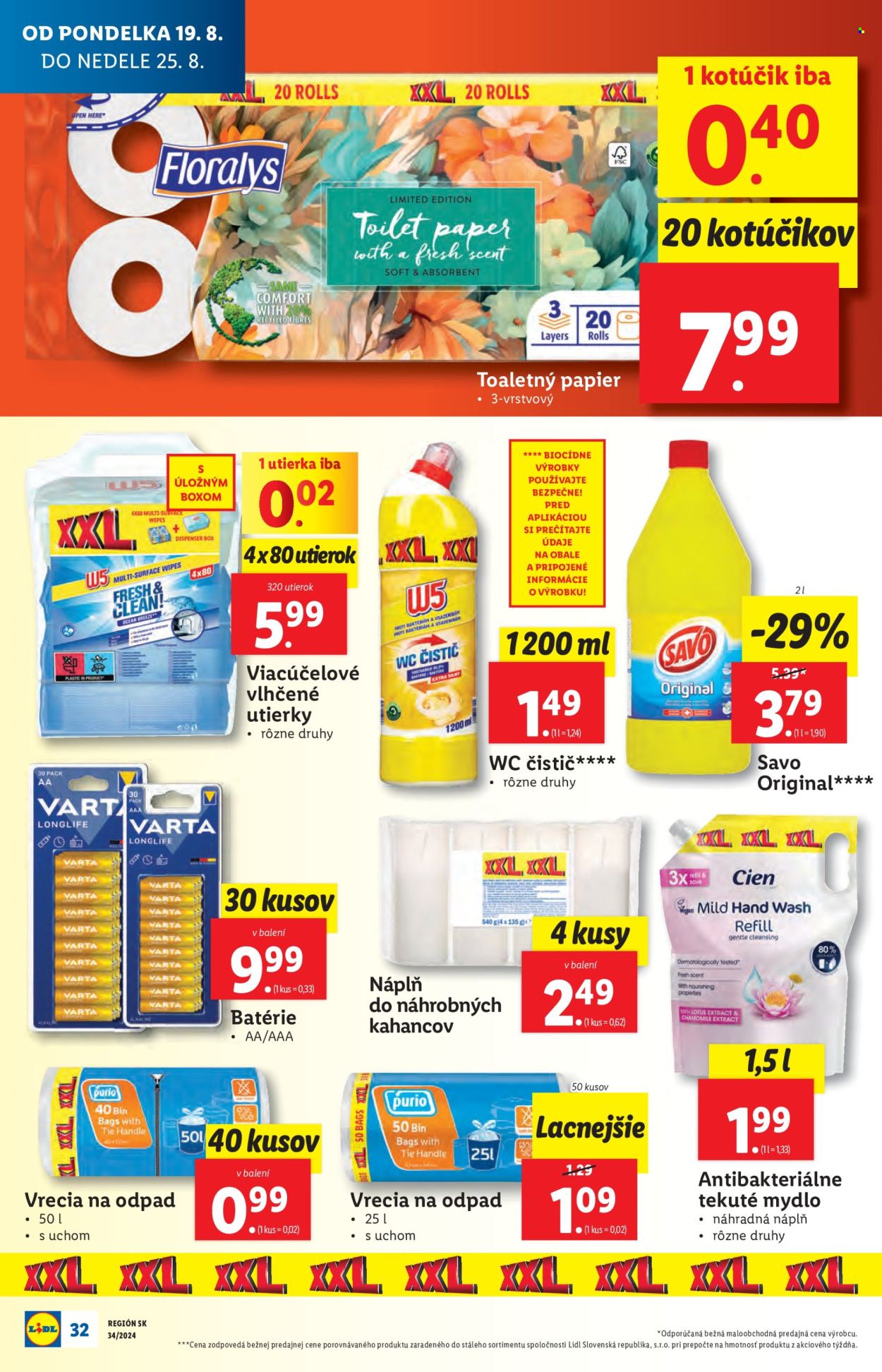 Leták Lidl - 19.8.2024 - 25.8.2024. Strana 32
