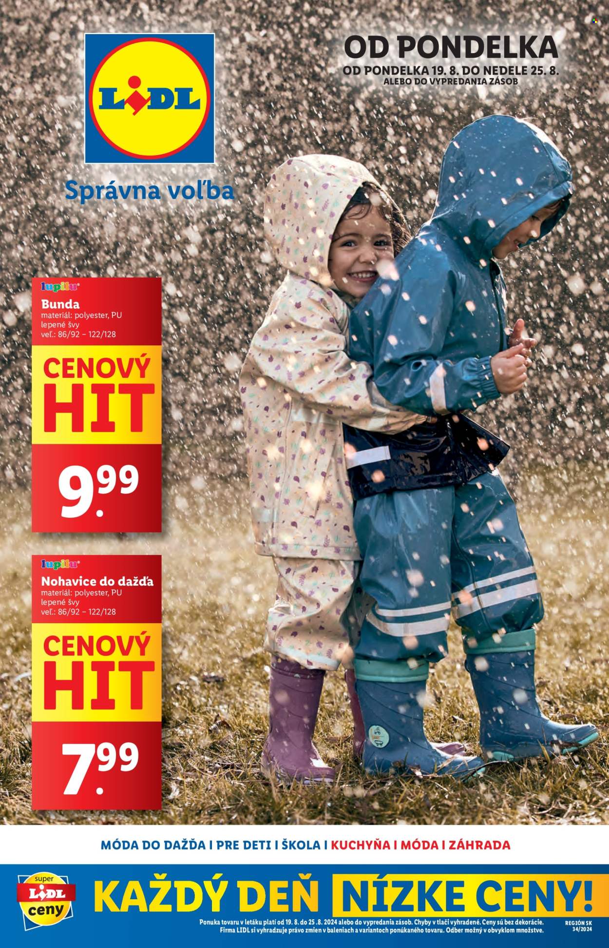 Leták Lidl - 19.8.2024 - 25.8.2024. Strana 1