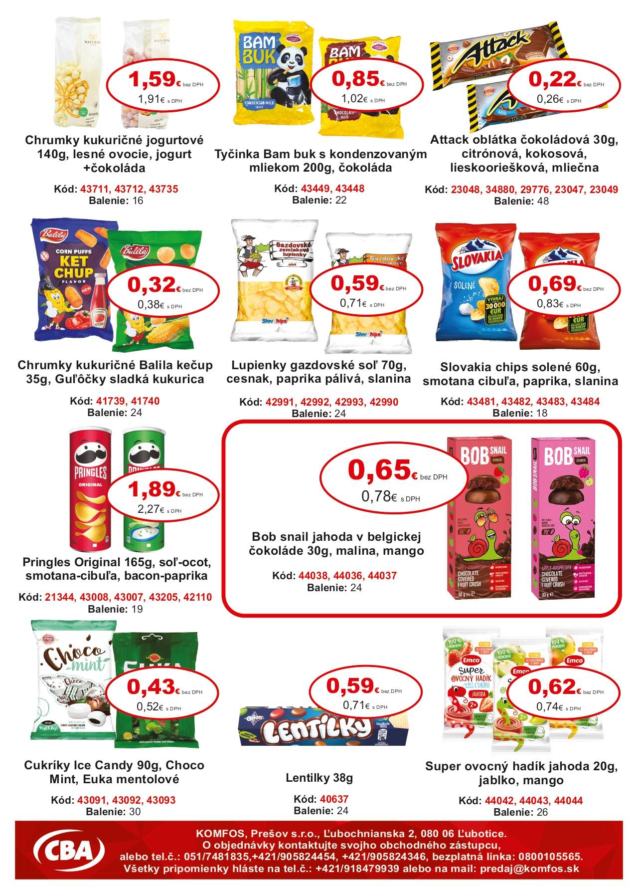 Leták CBA Komfos - 16.8.2024 - 31.8.2024. Strana 6