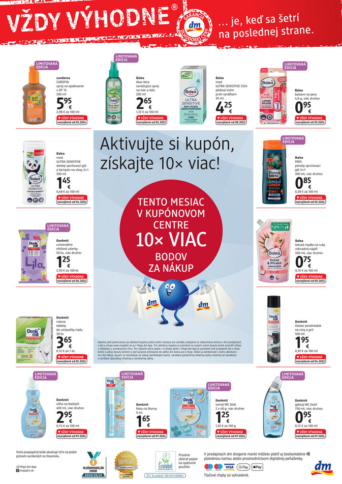 Leták dm drogerie - 1.8.2024 - 31.8.2024. Strana 4