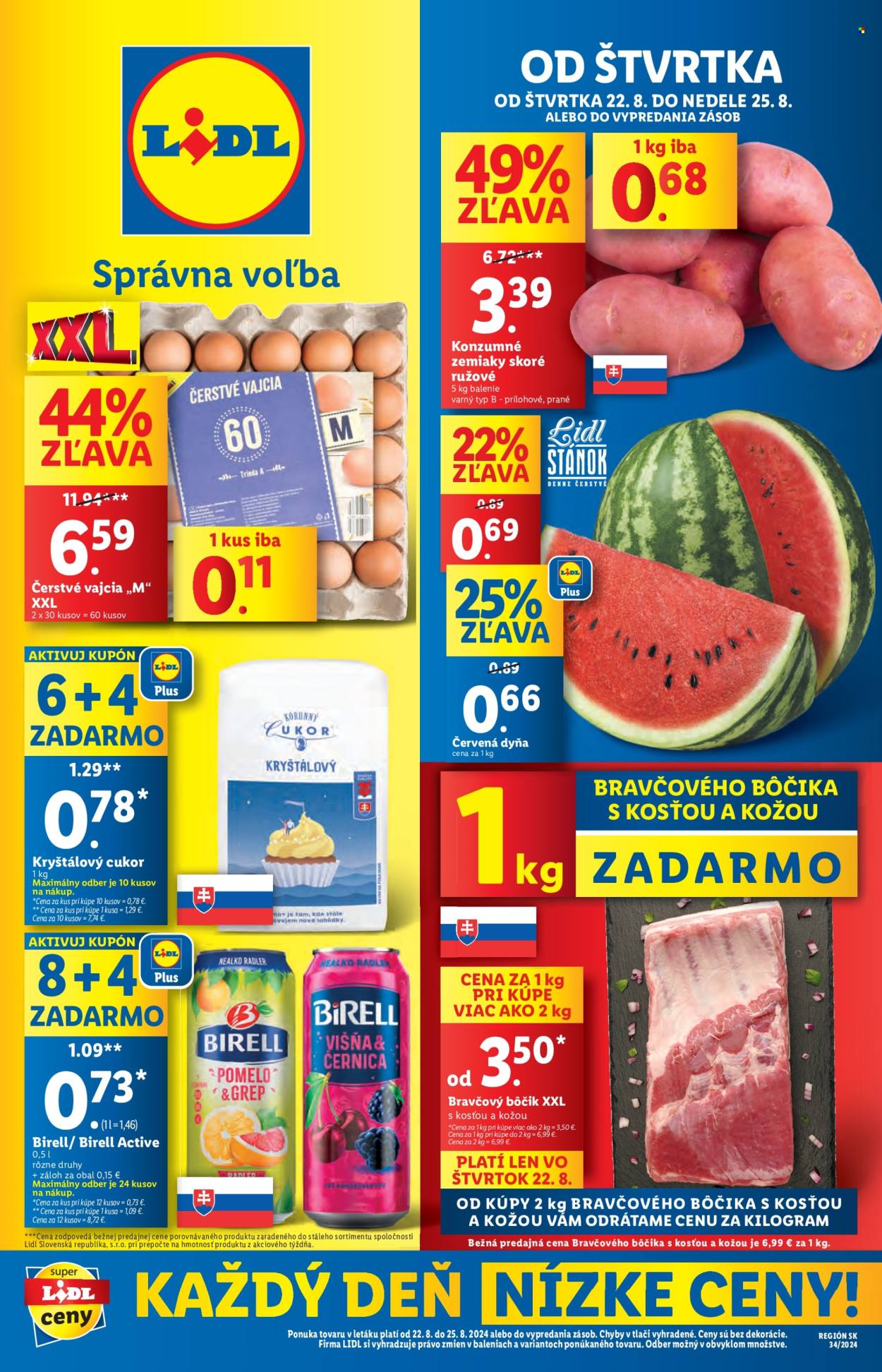 Leták Lidl - 22.8.2024 - 25.8.2024. Strana 1