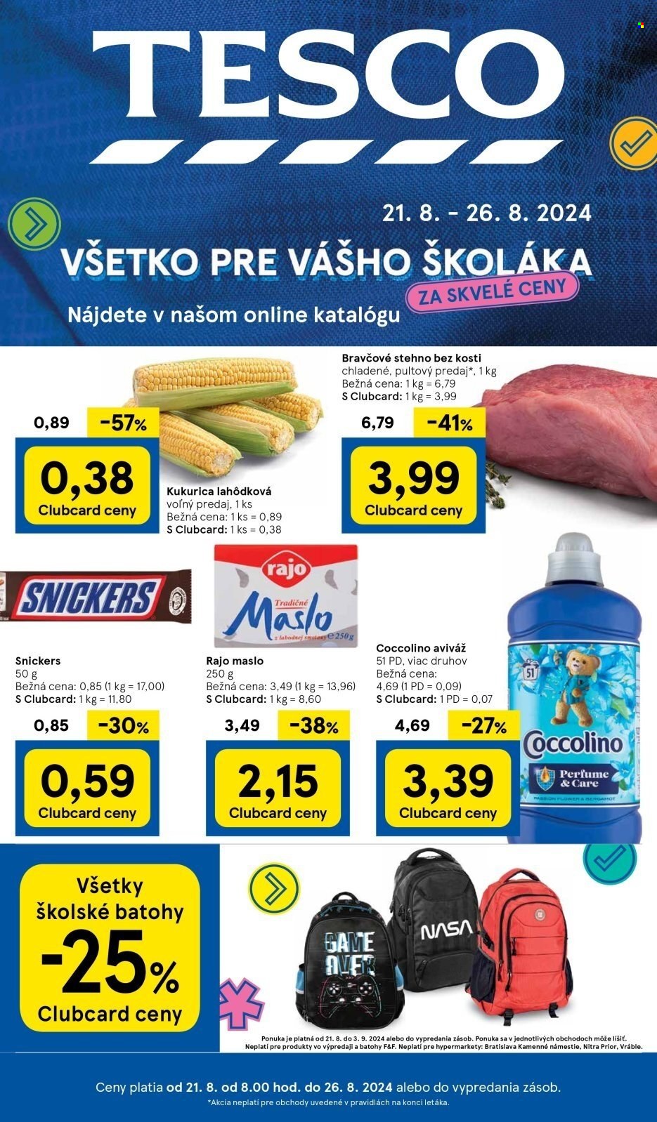 Leták TESCO hypermarket - 21.8.2024 - 26.8.2024. Strana 1