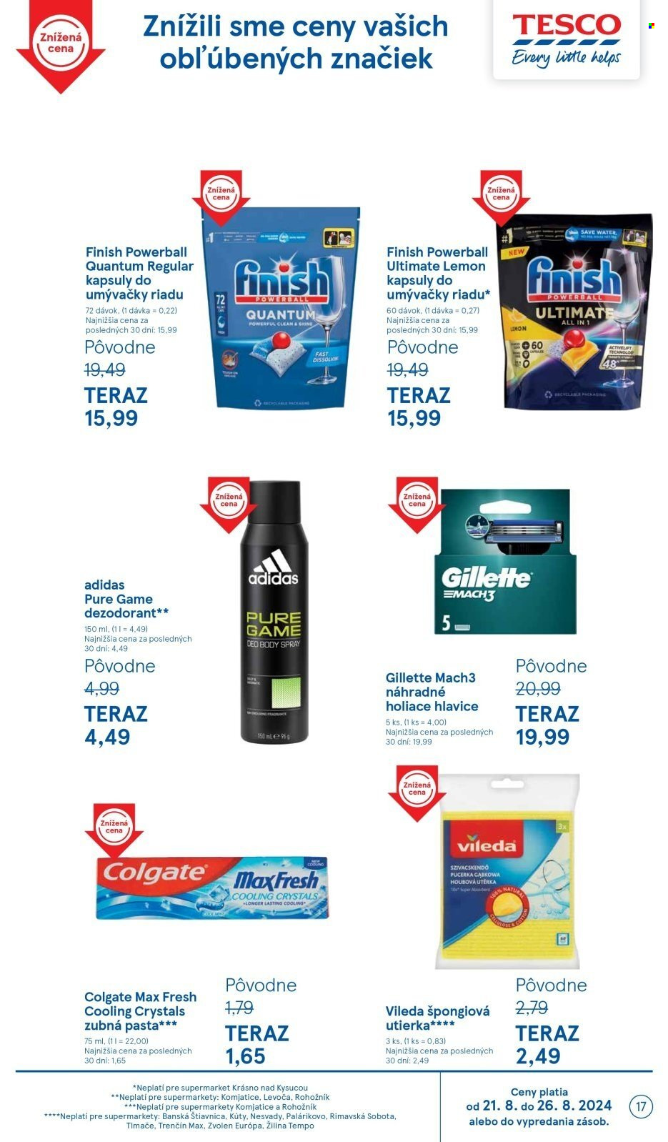 Leták TESCO supermarket - 21.8.2024 - 26.8.2024. Strana 17