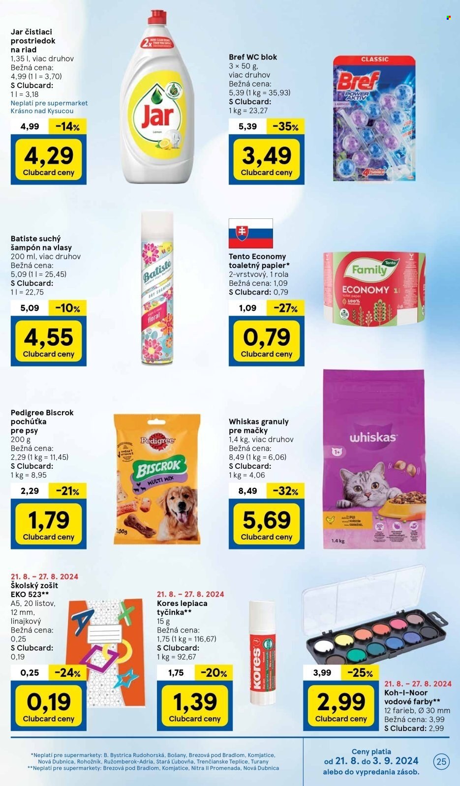 Leták TESCO supermarket - 21.8.2024 - 26.8.2024. Strana 25