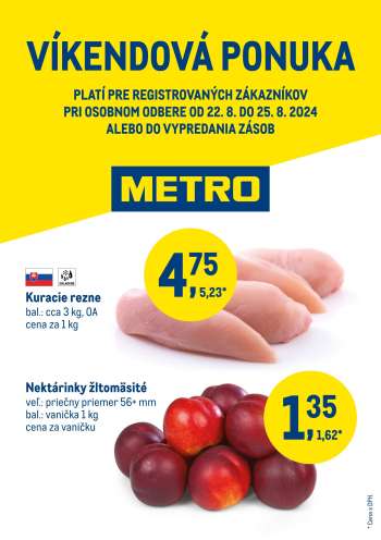 Leták Metro - 22.8.2024 - 25.8.2024.