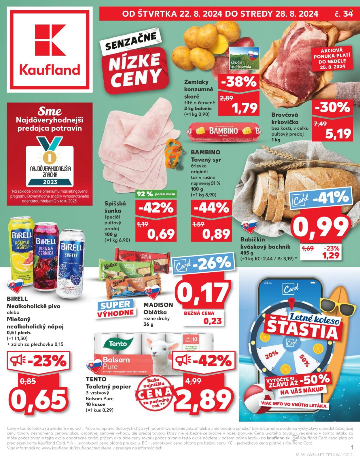 Leták Kaufland - 22.8.2024 - 28.8.2024. Strana 1