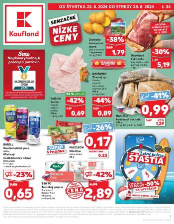 Leták Kaufland - 22.8.2024 - 28.8.2024.