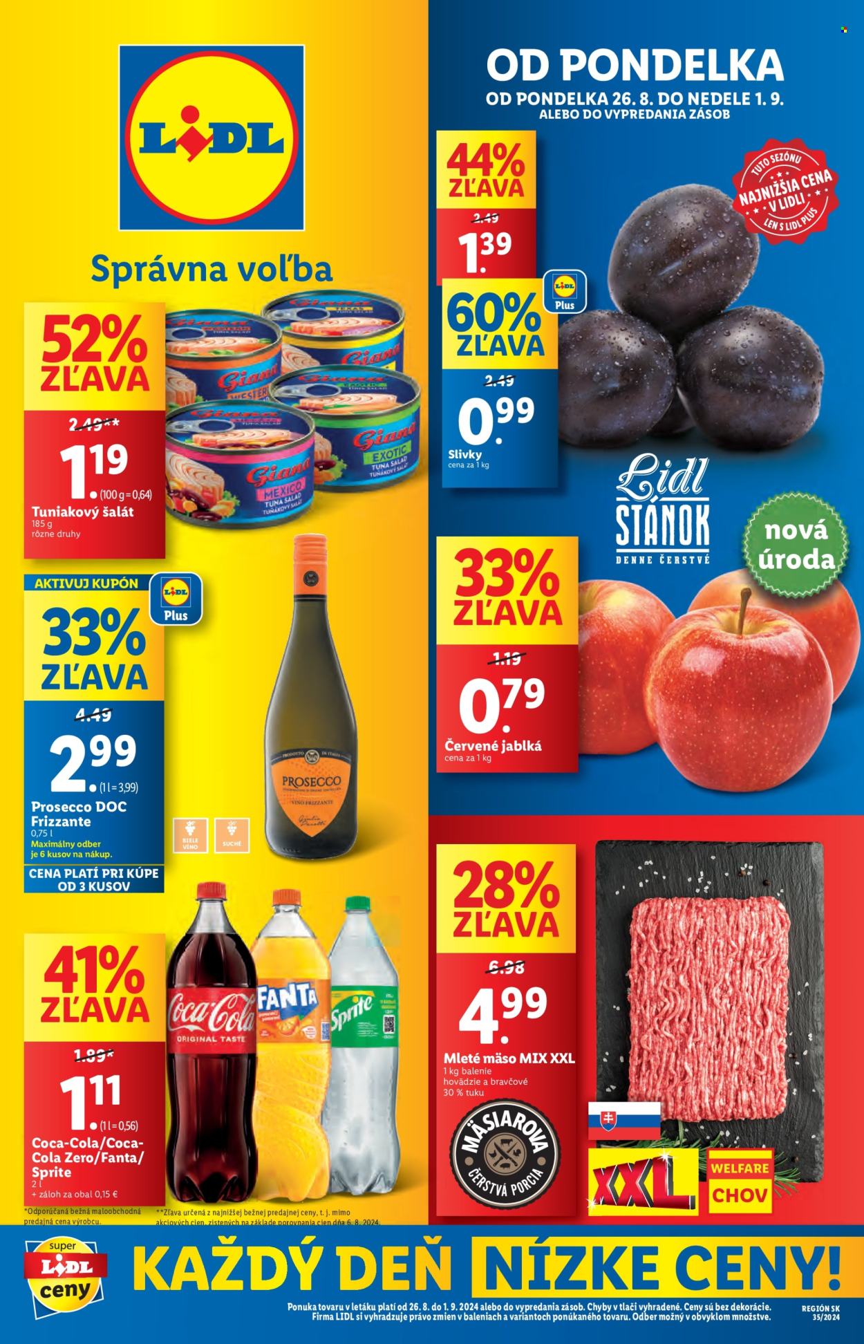 Leták Lidl - 26.8.2024 - 1.9.2024. Strana 1