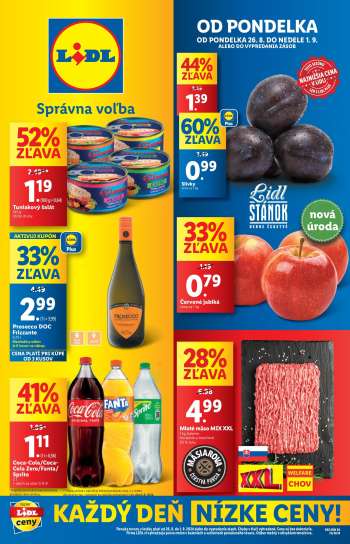Leták Lidl - 26.8.2024 - 1.9.2024.