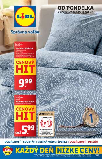 Leták Lidl - 26.8.2024 - 1.9.2024.
