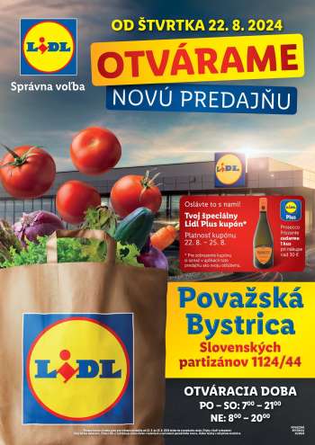 Leták Lidl - 22.8.2024 - 25.8.2024.