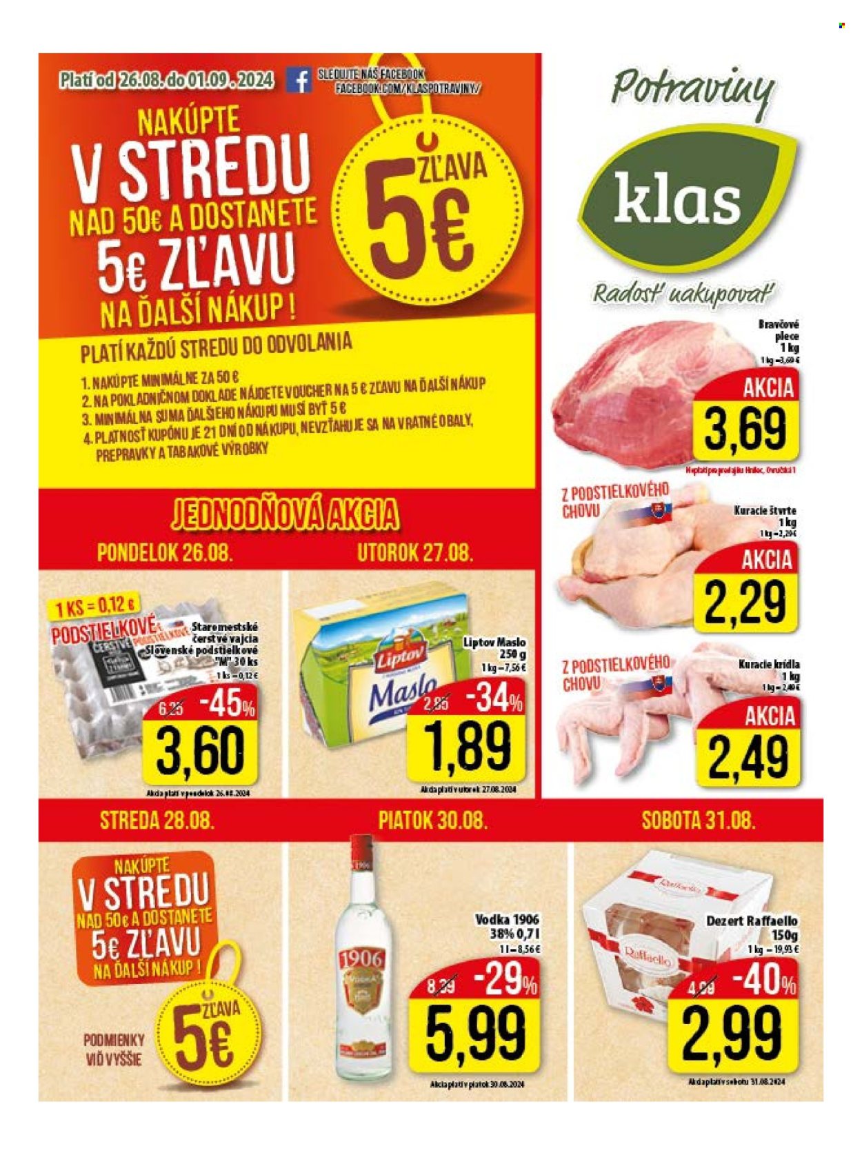Leták Klas - 26.8.2024 - 1.9.2024. Strana 1