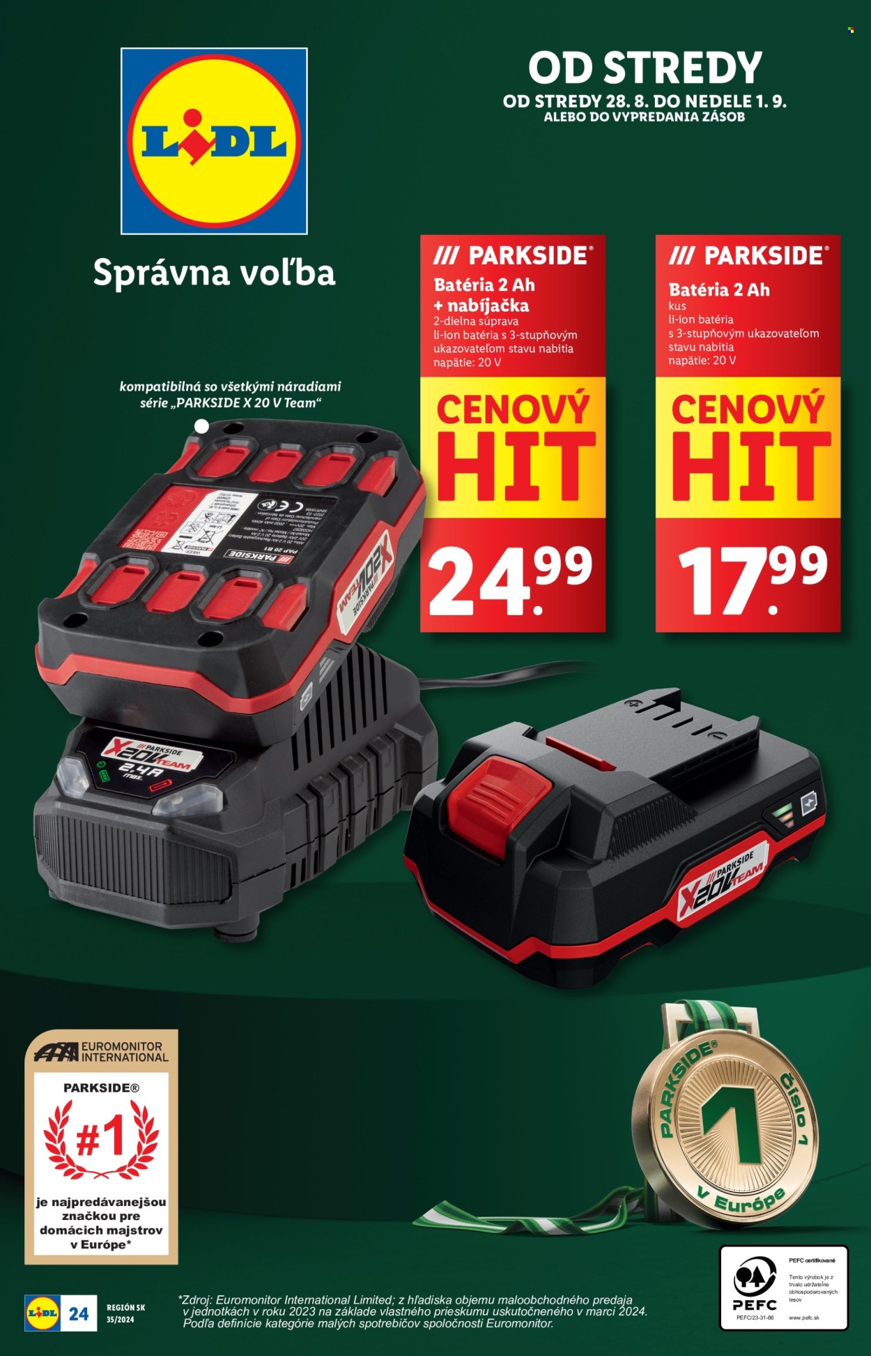 Leták Lidl - 28.8.2024 - 1.9.2024. Strana 70