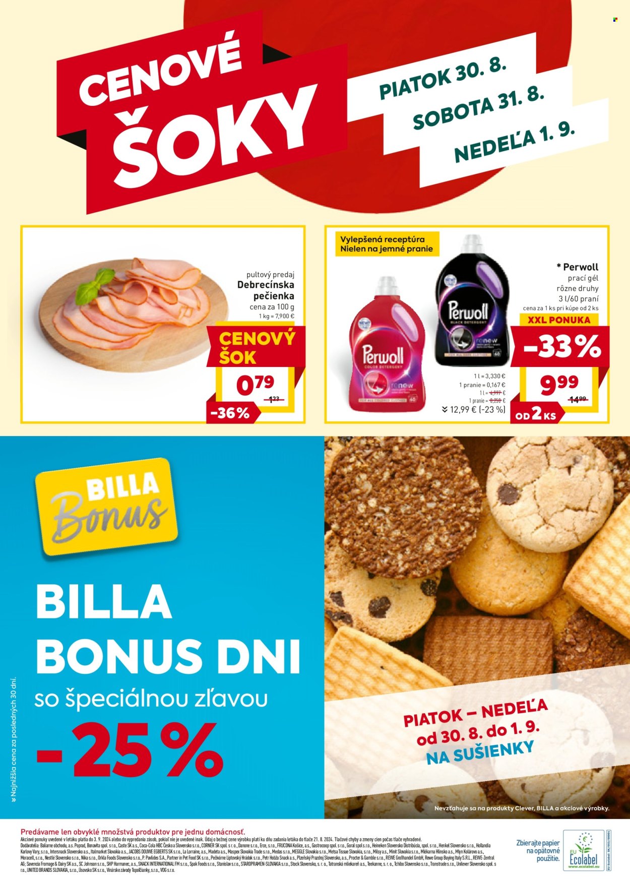 Leták Billa - 28.8.2024 - 3.9.2024. Strana 20
