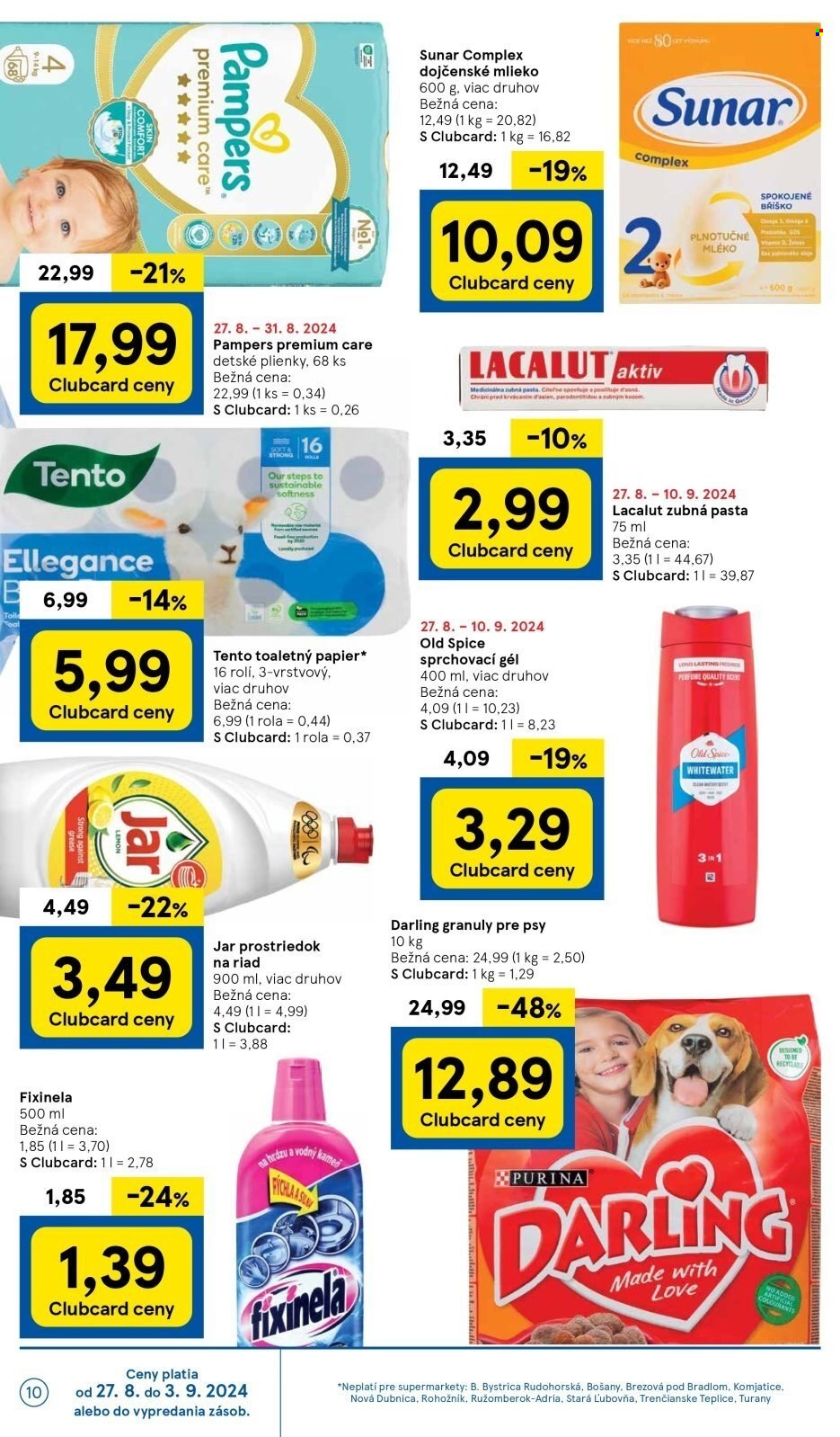 Leták TESCO supermarket - 27.8.2024 - 3.9.2024. Strana 10