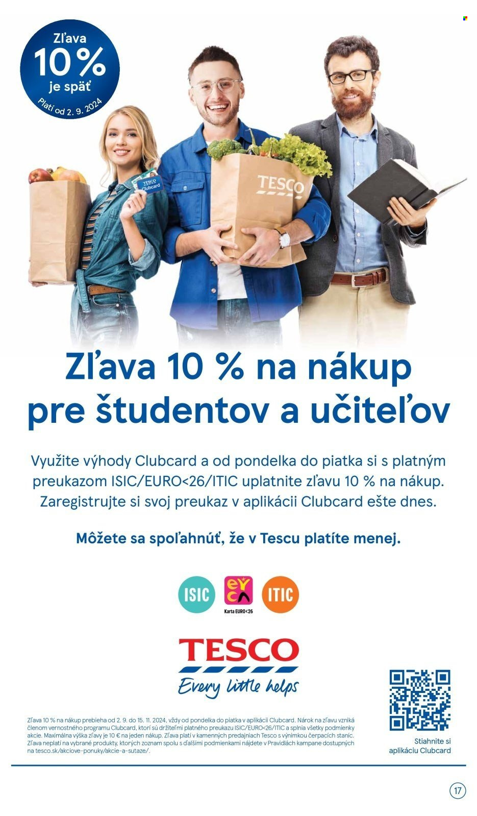 Leták TESCO supermarket - 27.8.2024 - 3.9.2024. Strana 17