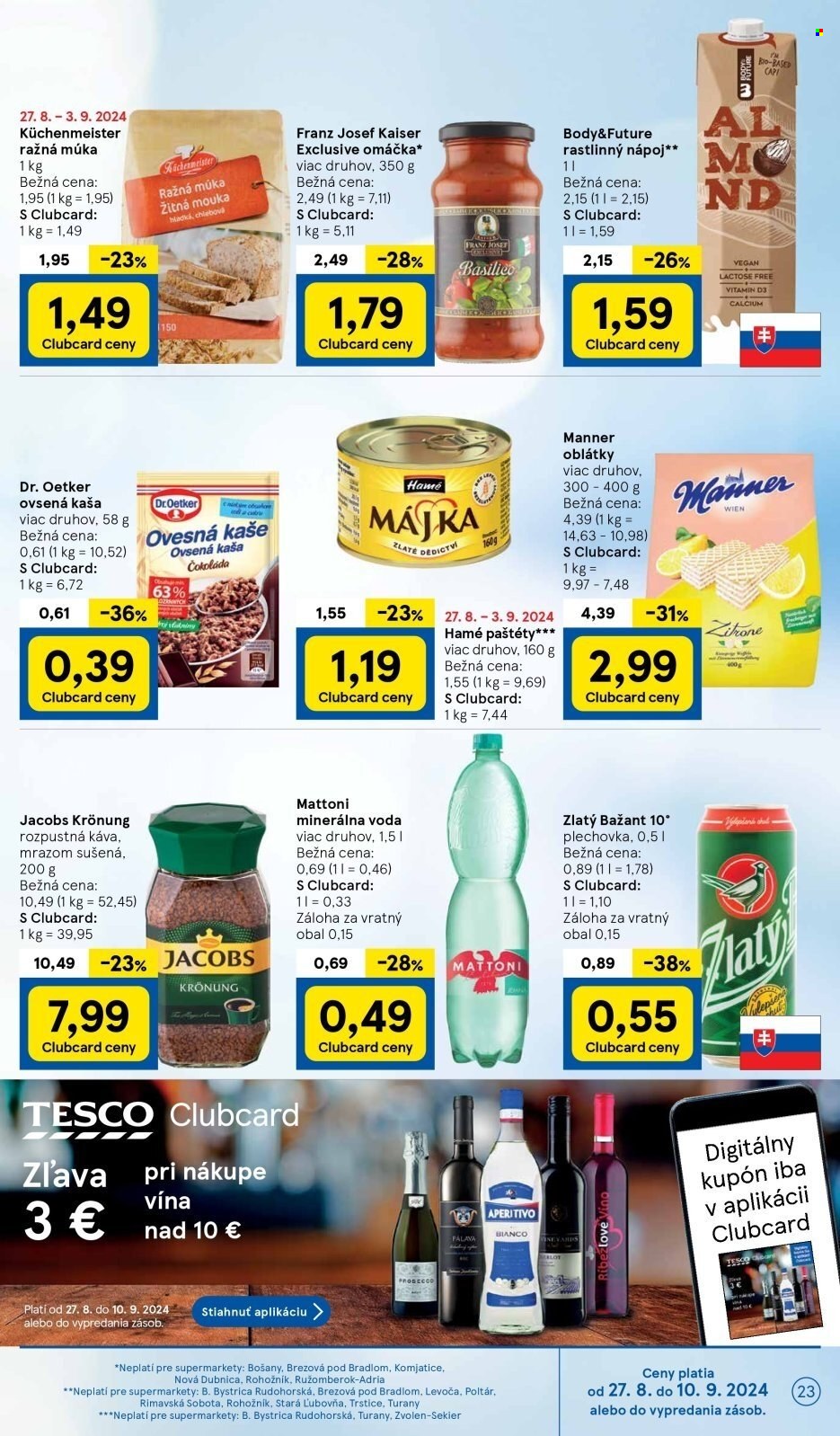 Leták TESCO supermarket - 27.8.2024 - 3.9.2024. Strana 23