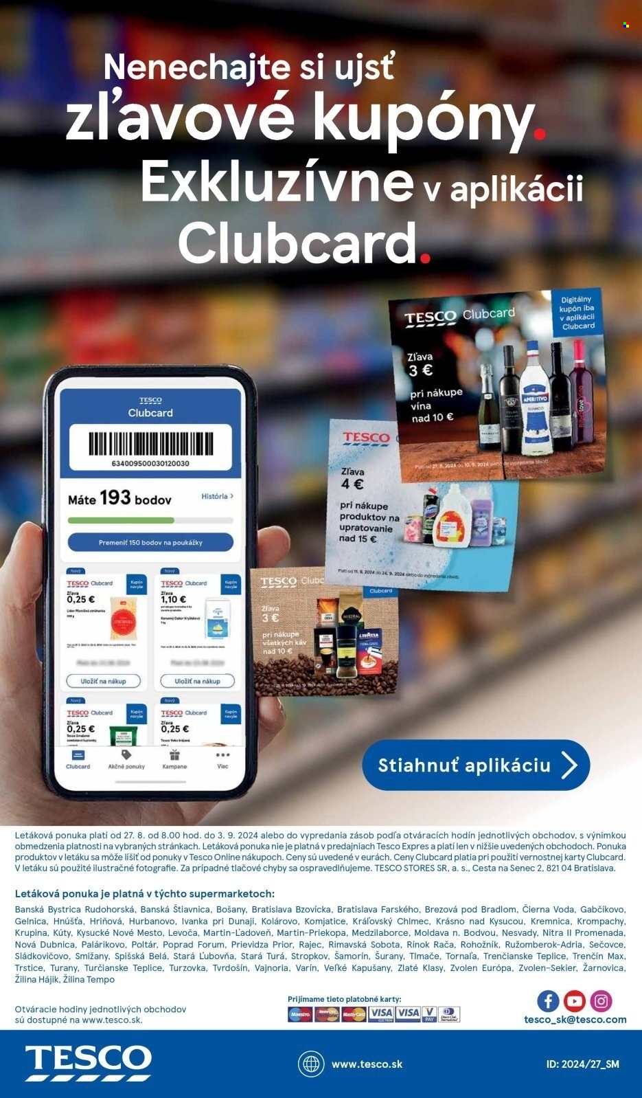 Leták TESCO supermarket - 27.8.2024 - 3.9.2024. Strana 25