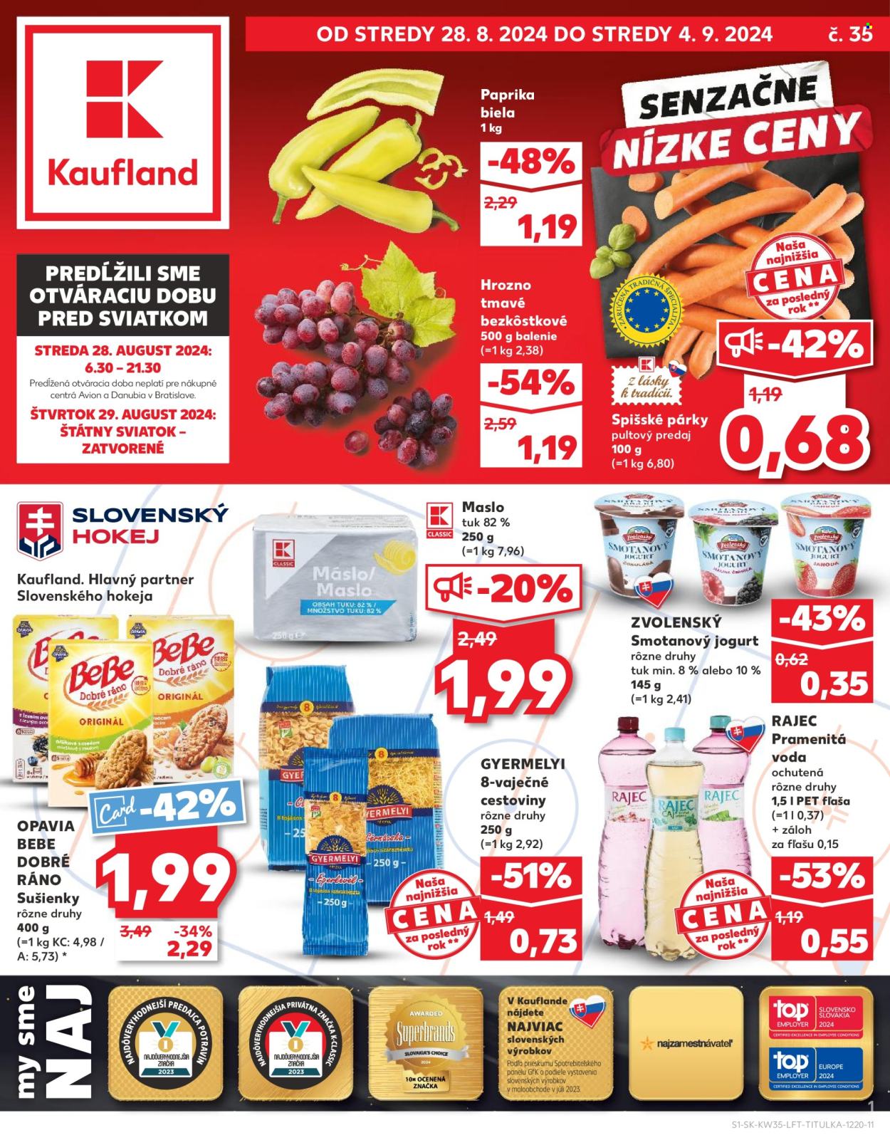 Leták Kaufland - 28.8.2024 - 4.9.2024. Strana 1