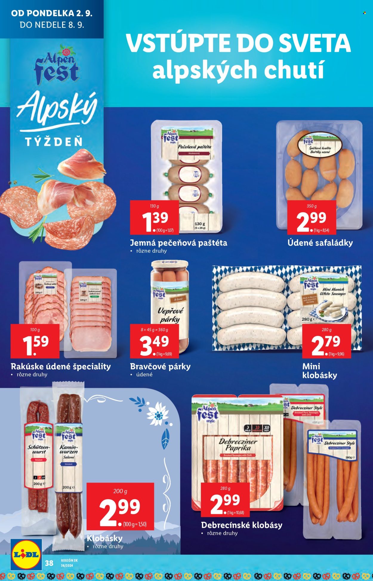 Leták Lidl - 2.9.2024 - 8.9.2024. Strana 38