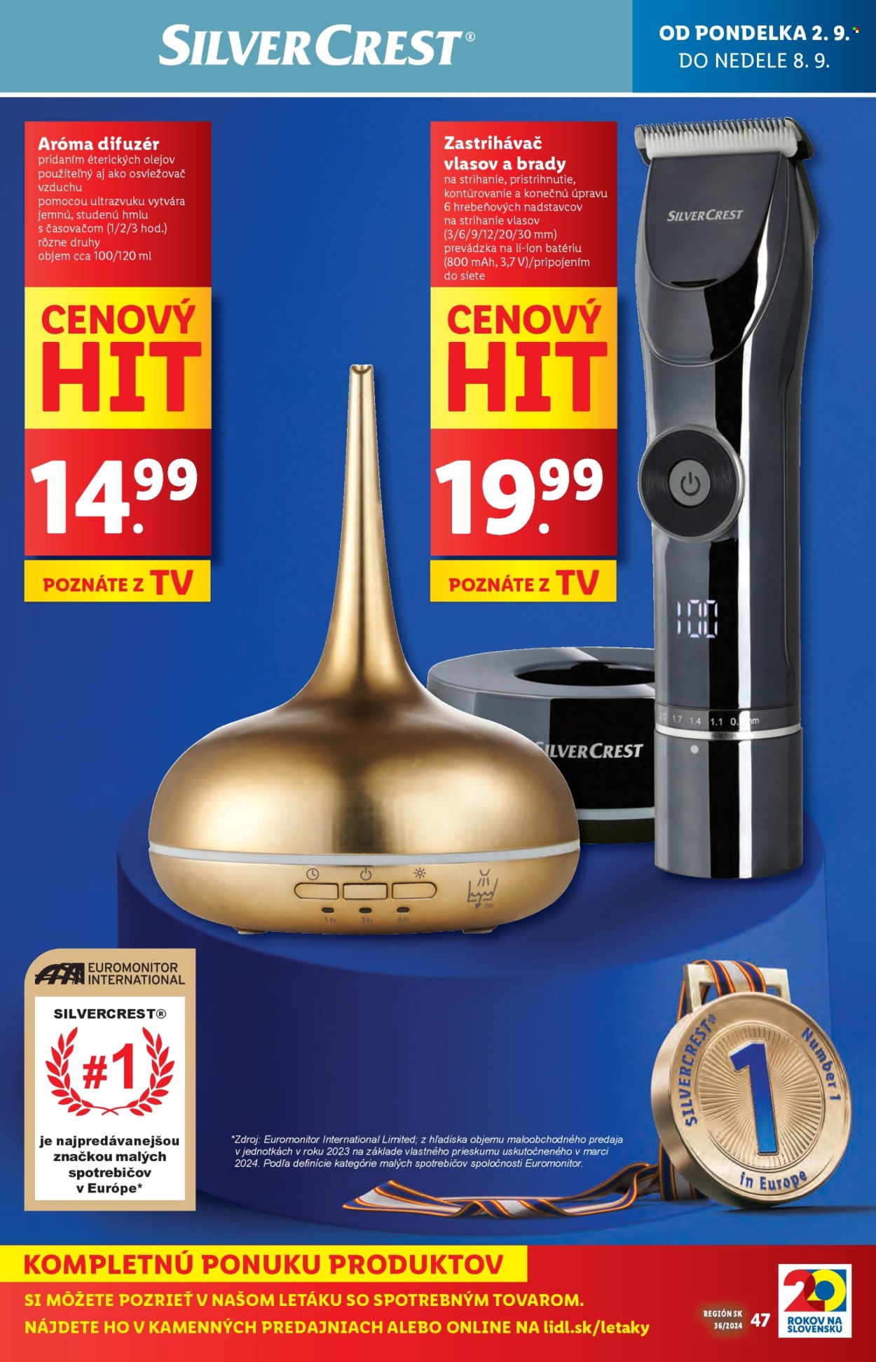 Leták Lidl - 2.9.2024 - 8.9.2024. Strana 47