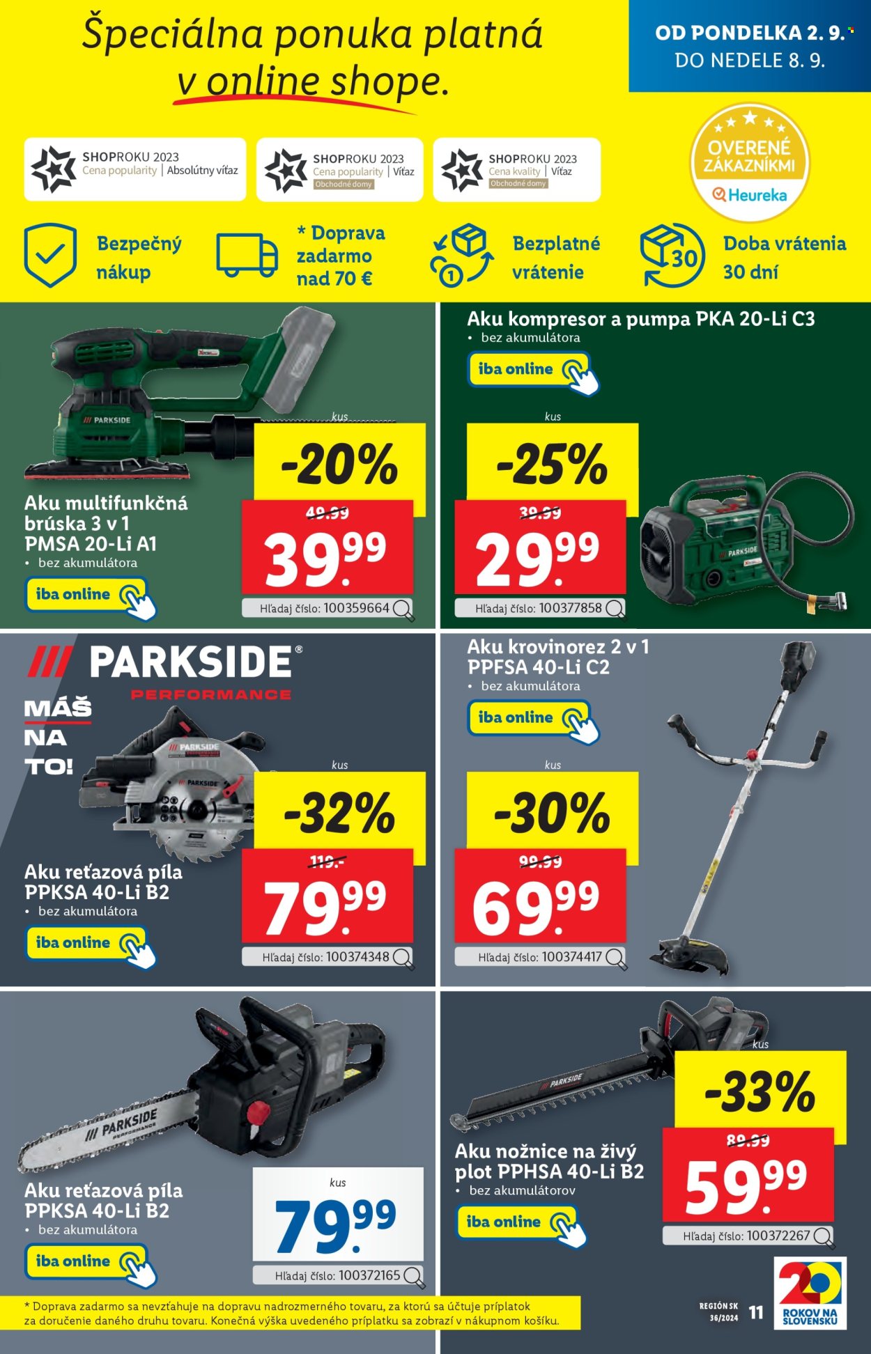 Leták Lidl - 2.9.2024 - 8.9.2024. Strana 63