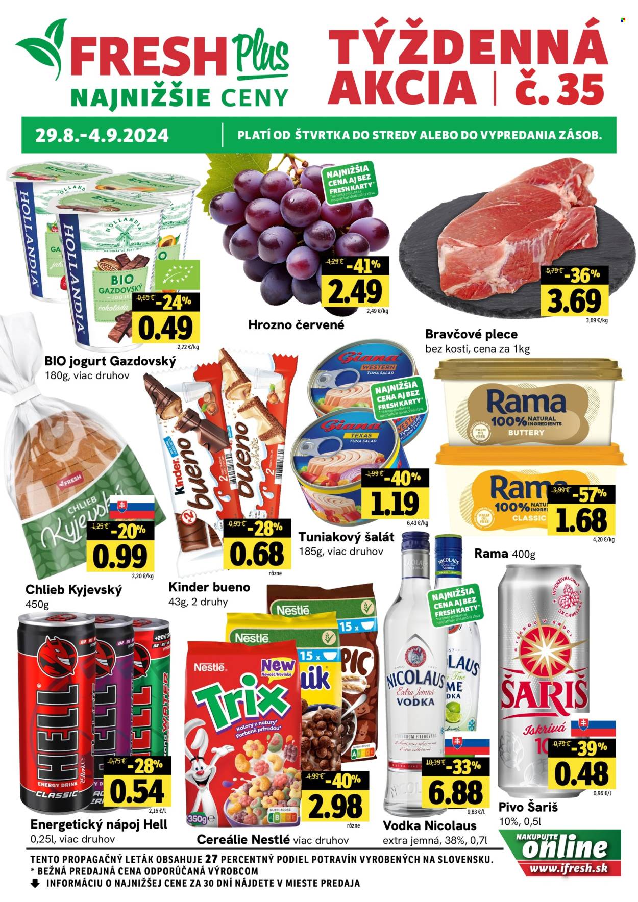 Leták FRESH - 29.8.2024 - 4.9.2024. Strana 1