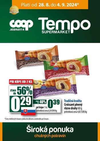 Leták COOP Jednota - 28.8.2024 - 4.9.2024.