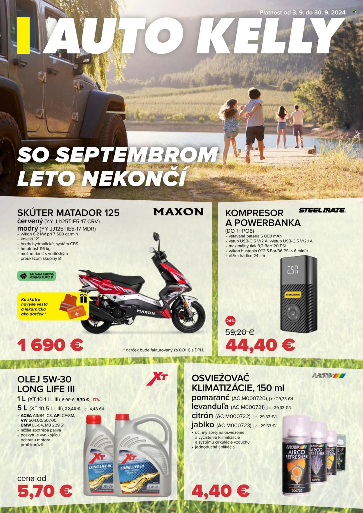 Leták Auto Kelly - 3.9.2024 - 30.9.2024. Strana 1