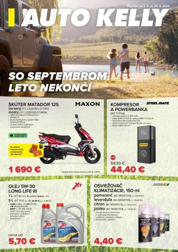 Leták Auto Kelly - 3.9.2024 - 30.9.2024.