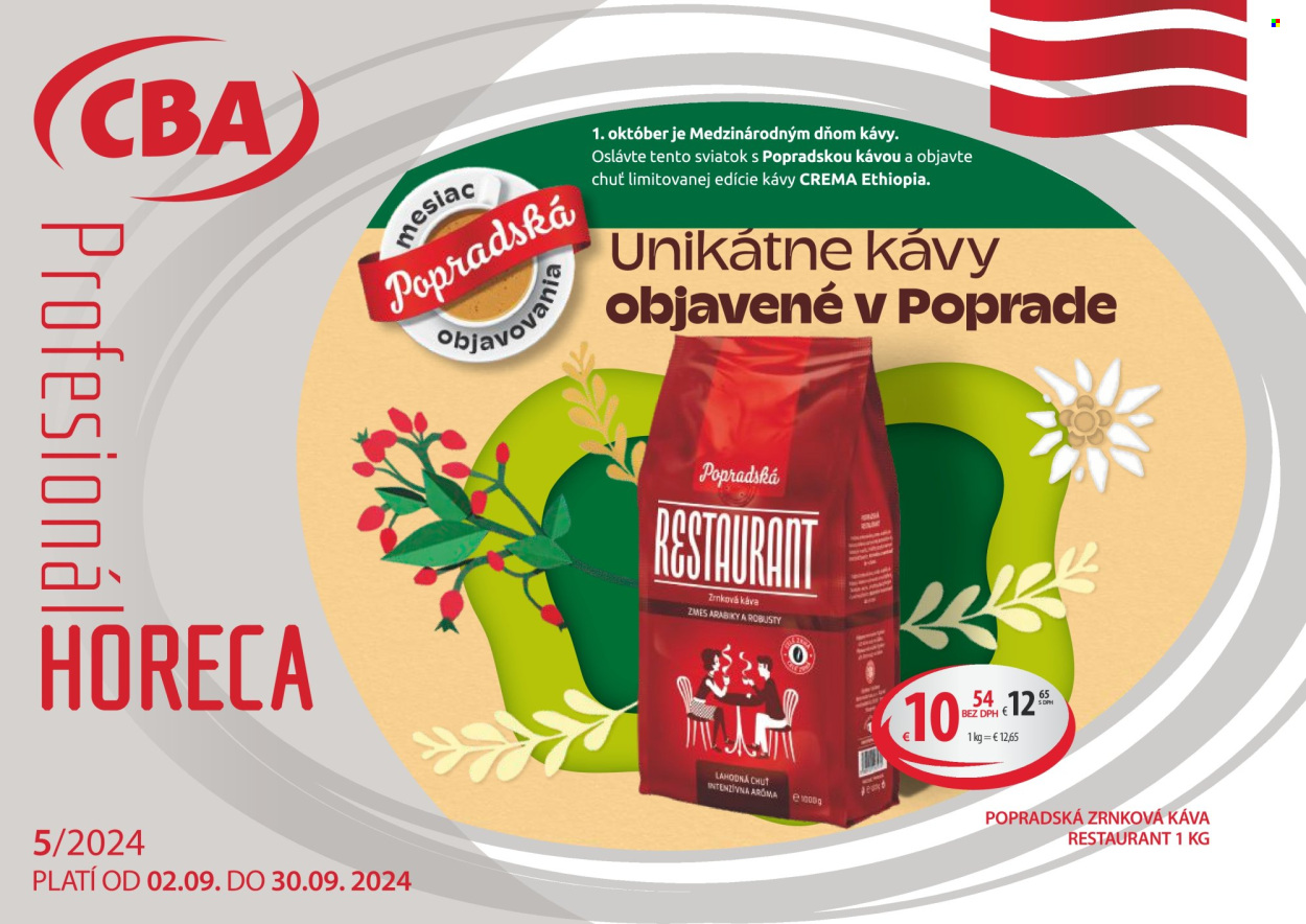 Leták CBA Komfos - 2.9.2024 - 30.9.2024. Strana 1