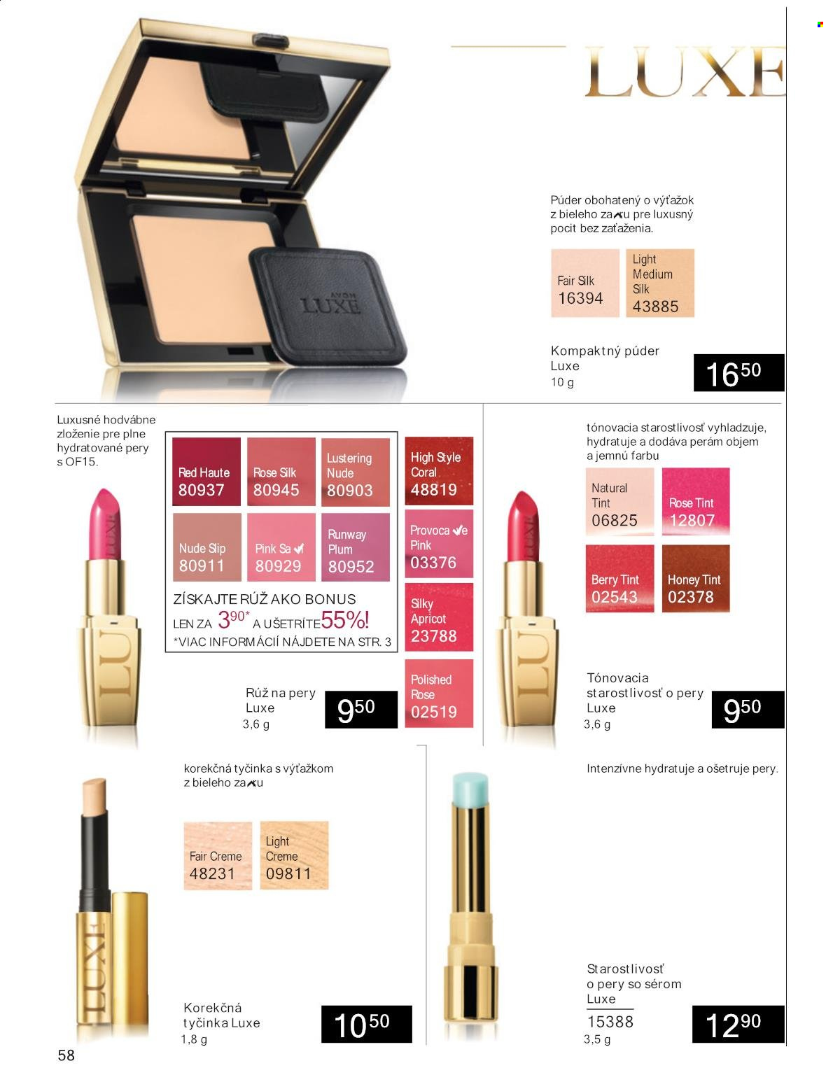 Leták Avon - 1.9.2024 - 30.9.2024. Strana 58