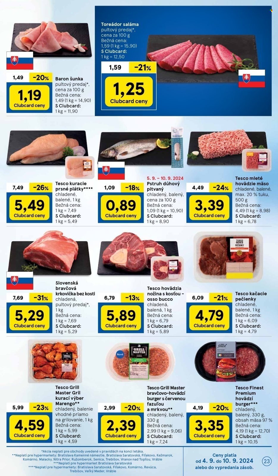 Leták TESCO hypermarket - 4.9.2024 - 10.9.2024. Strana 23