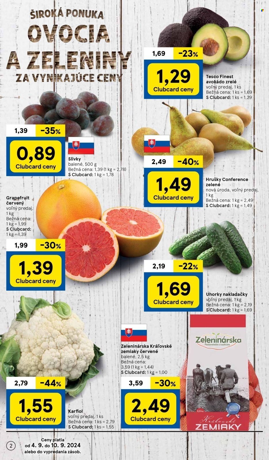 Leták TESCO supermarket - 4.9.2024 - 10.9.2024. Strana 2