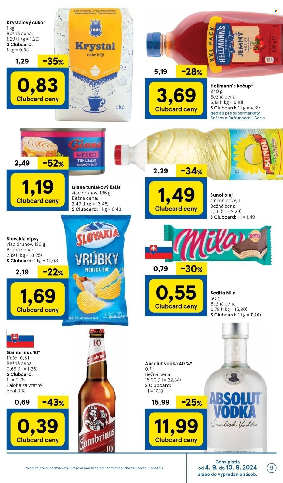 Leták TESCO supermarket - 4.9.2024 - 10.9.2024. Strana 9