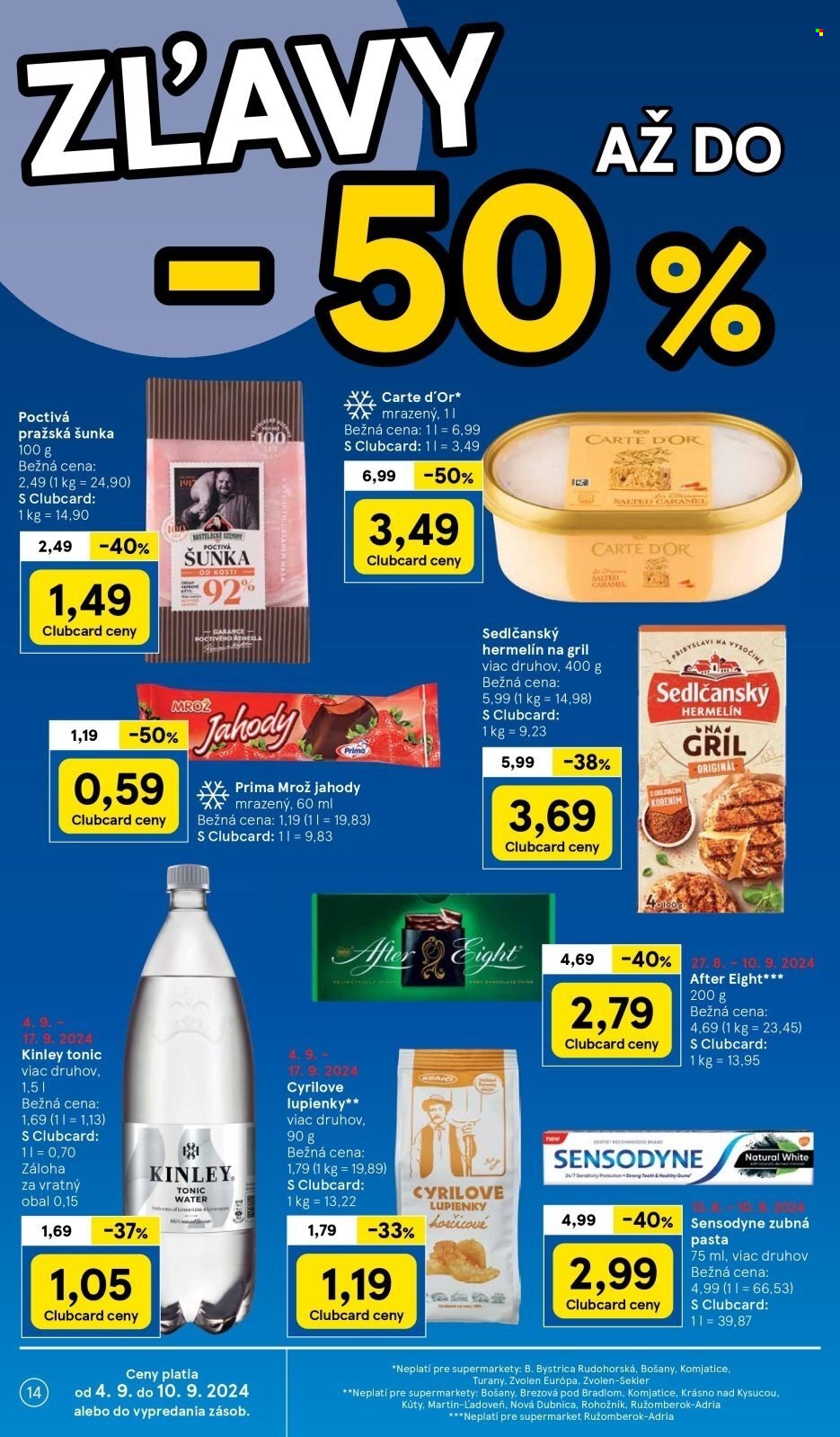 Leták TESCO supermarket - 4.9.2024 - 10.9.2024. Strana 14