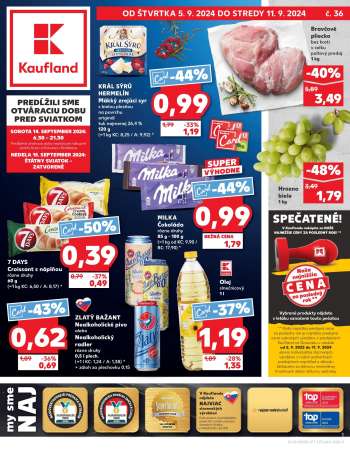 Leták Kaufland - 5.9.2024 - 11.9.2024.