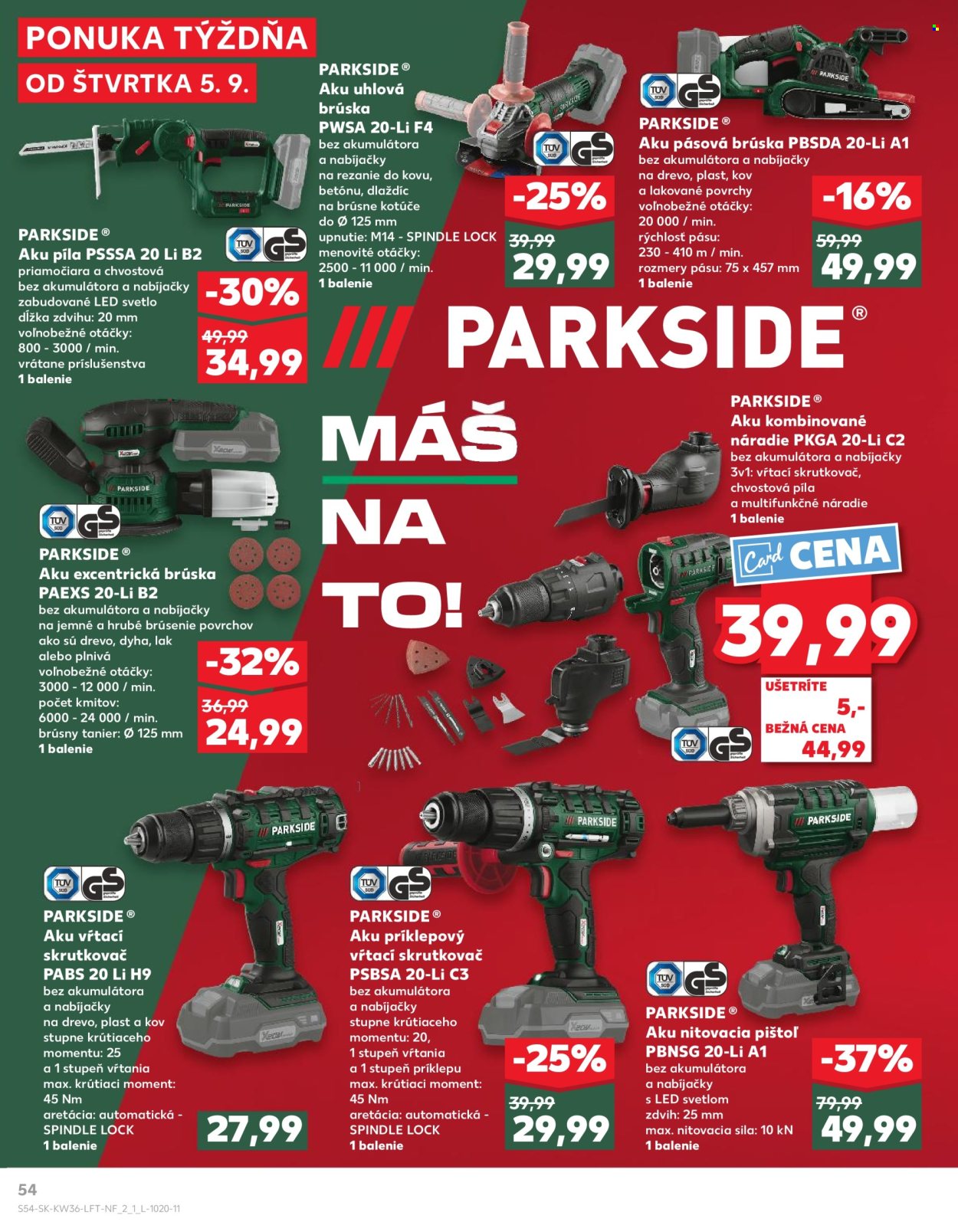 Leták Kaufland - 5.9.2024 - 11.9.2024. Strana 54