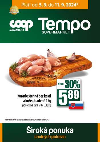Leták COOP Jednota - 5.9.2024 - 11.9.2024.