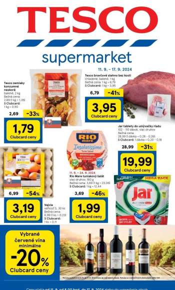 Leták TESCO supermarket - 11.9.2024 - 17.9.2024.