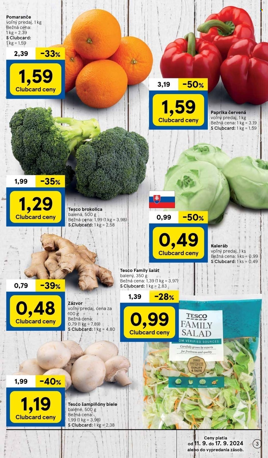 Leták TESCO supermarket - 11.9.2024 - 17.9.2024. Strana 3