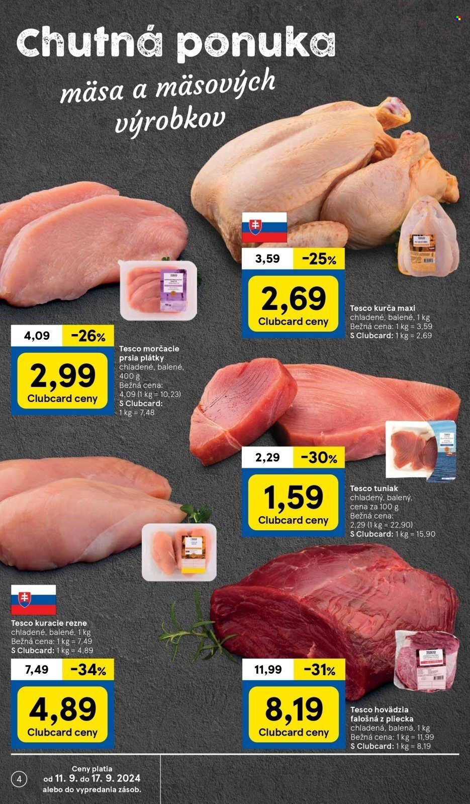 Leták TESCO supermarket - 11.9.2024 - 17.9.2024. Strana 4