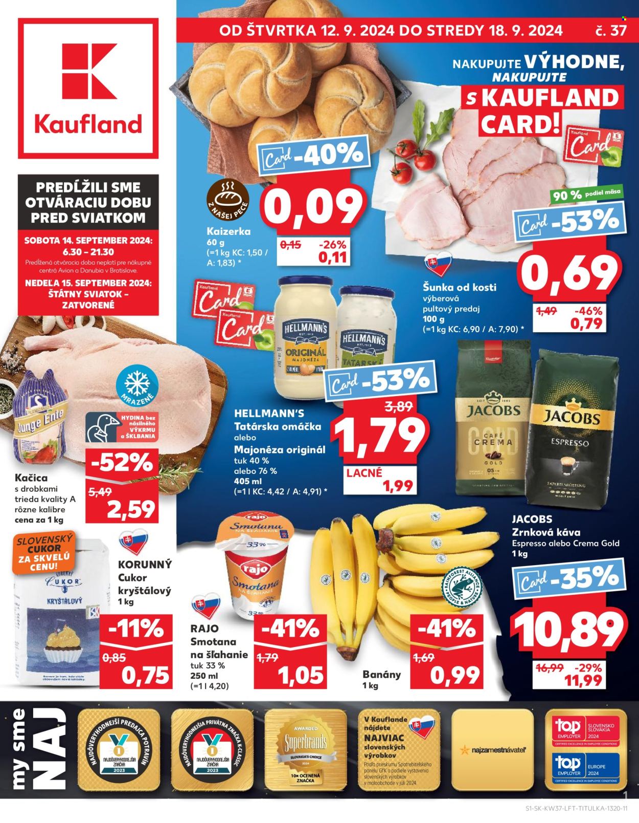 Leták Kaufland - 12.9.2024 - 18.9.2024. Strana 1