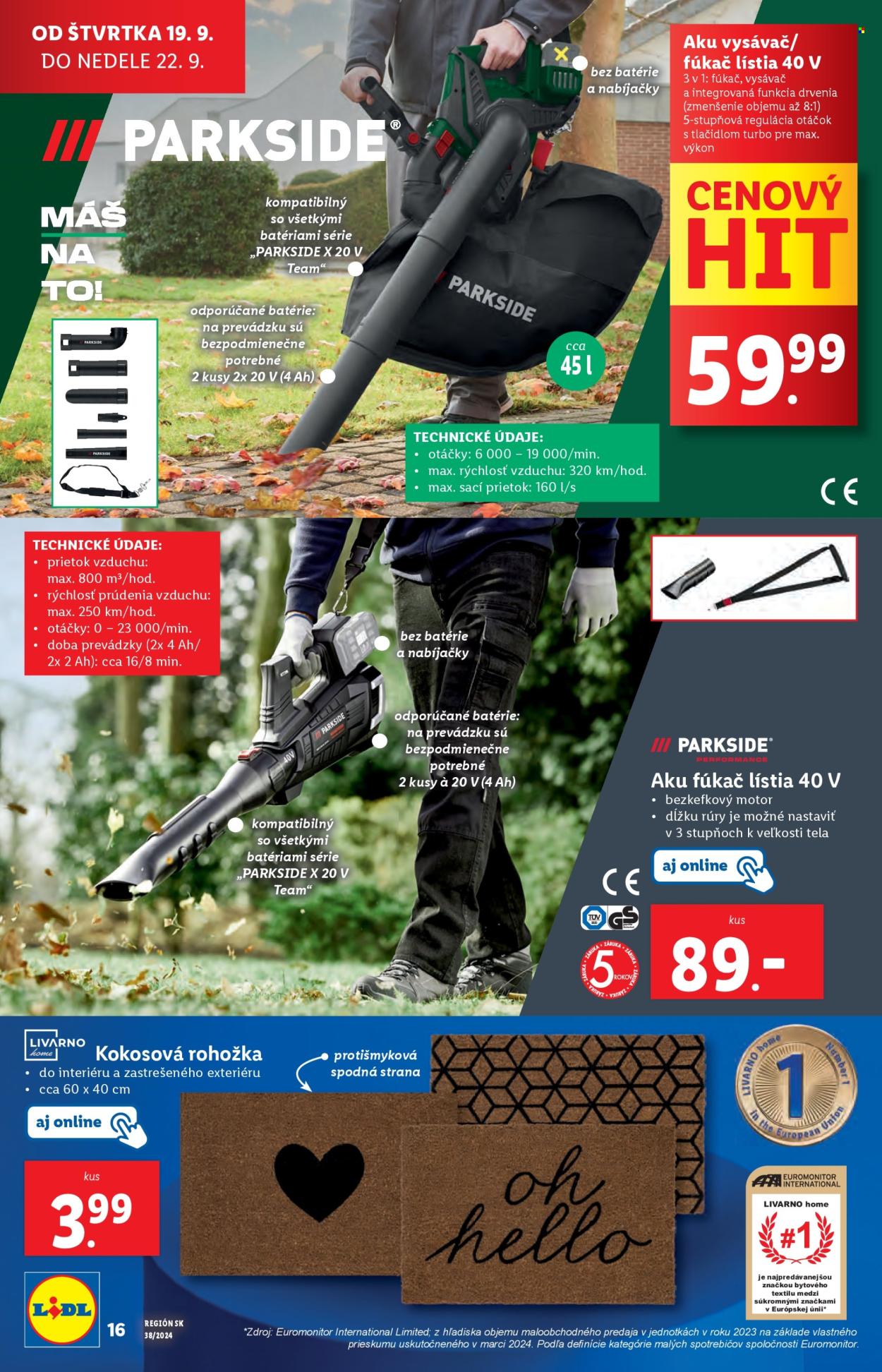 Leták Lidl - 16.9.2024 - 22.9.2024. Strana 62