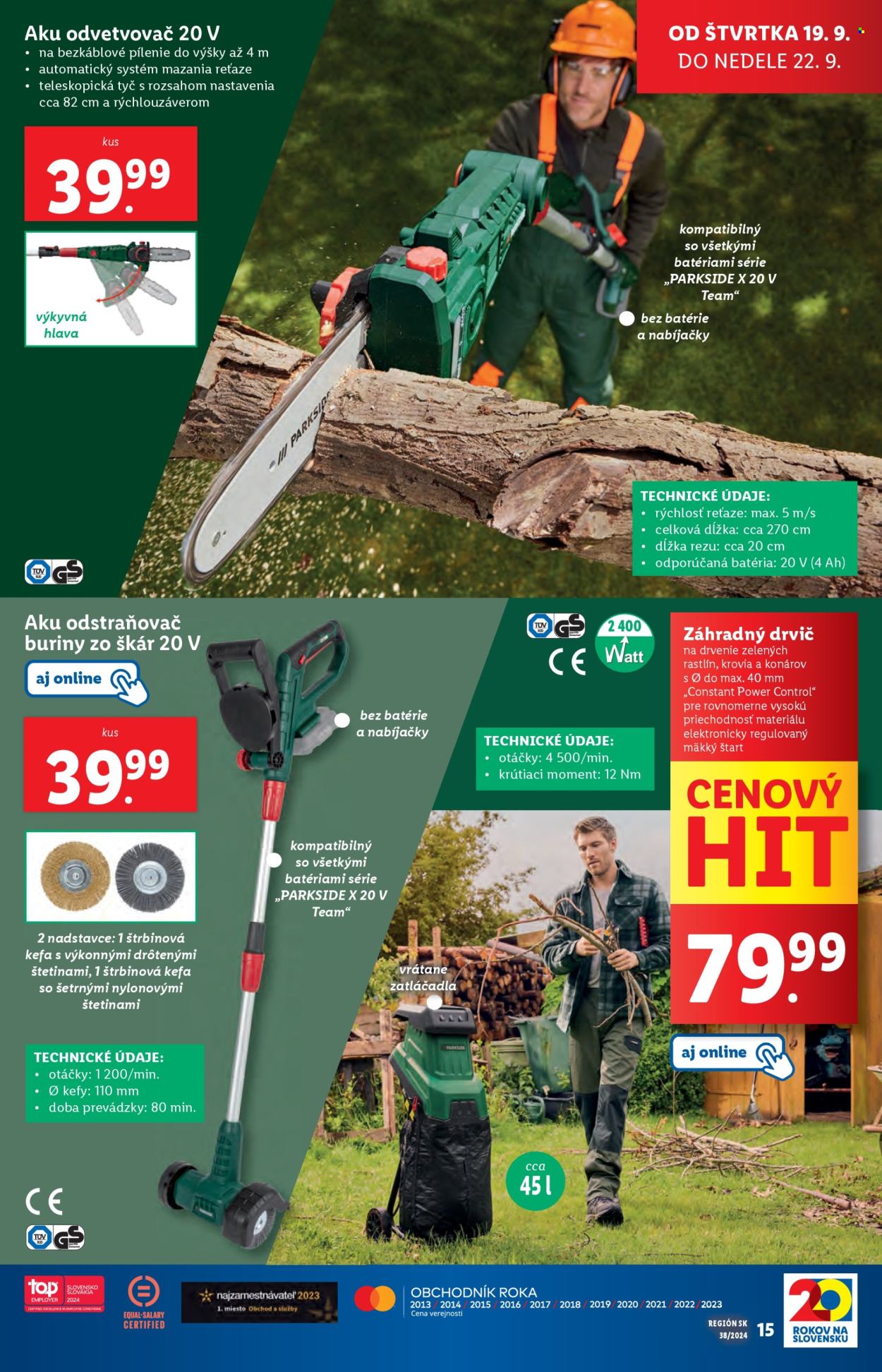 Leták Lidl - 16.9.2024 - 22.9.2024. Strana 15