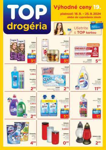 Leták TOP drogéria - 16.9.2024 - 25.9.2024.