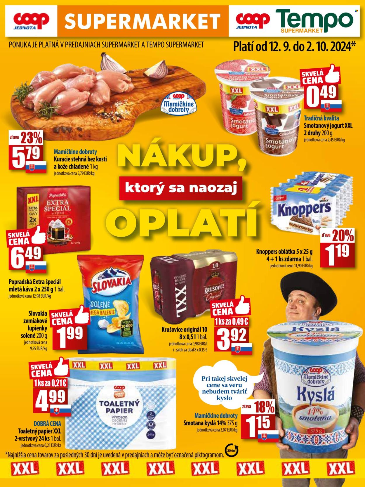 Leták COOP Jednota - 12.9.2024 - 2.10.2024. Strana 1