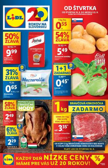 Leták Lidl - 19.9.2024 - 22.9.2024.
