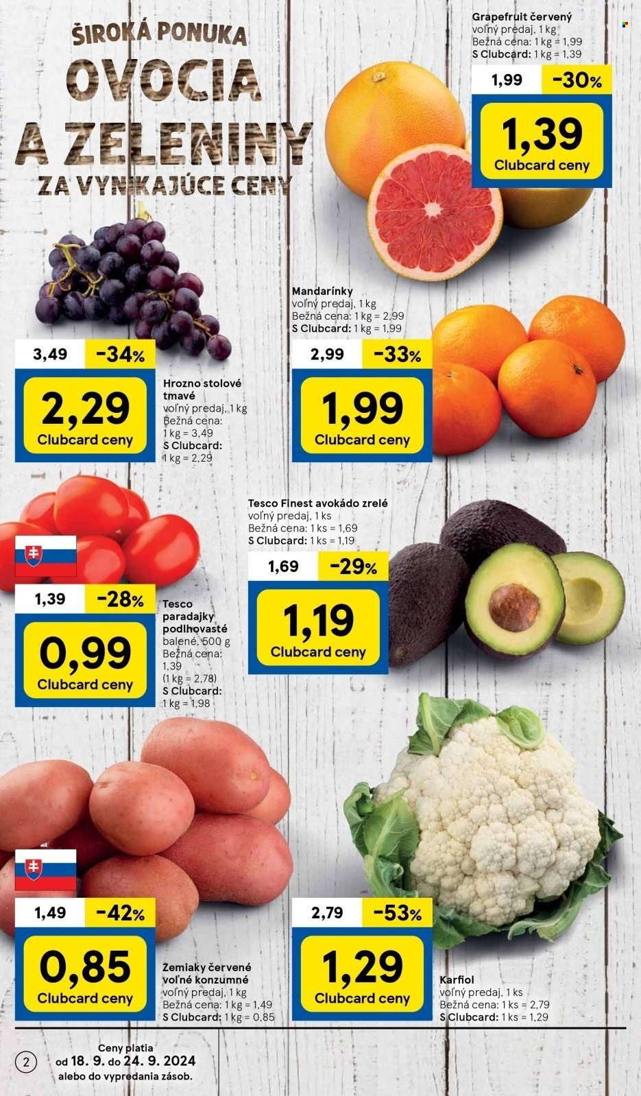 Leták TESCO - 18.9.2024 - 24.9.2024. Strana 2