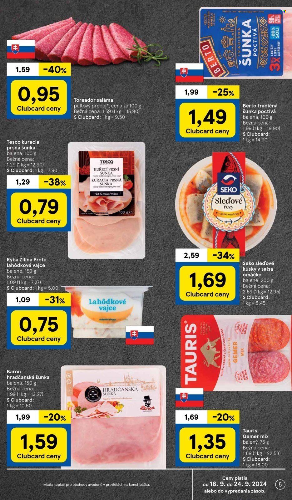 Leták TESCO - 18.9.2024 - 24.9.2024. Strana 5
